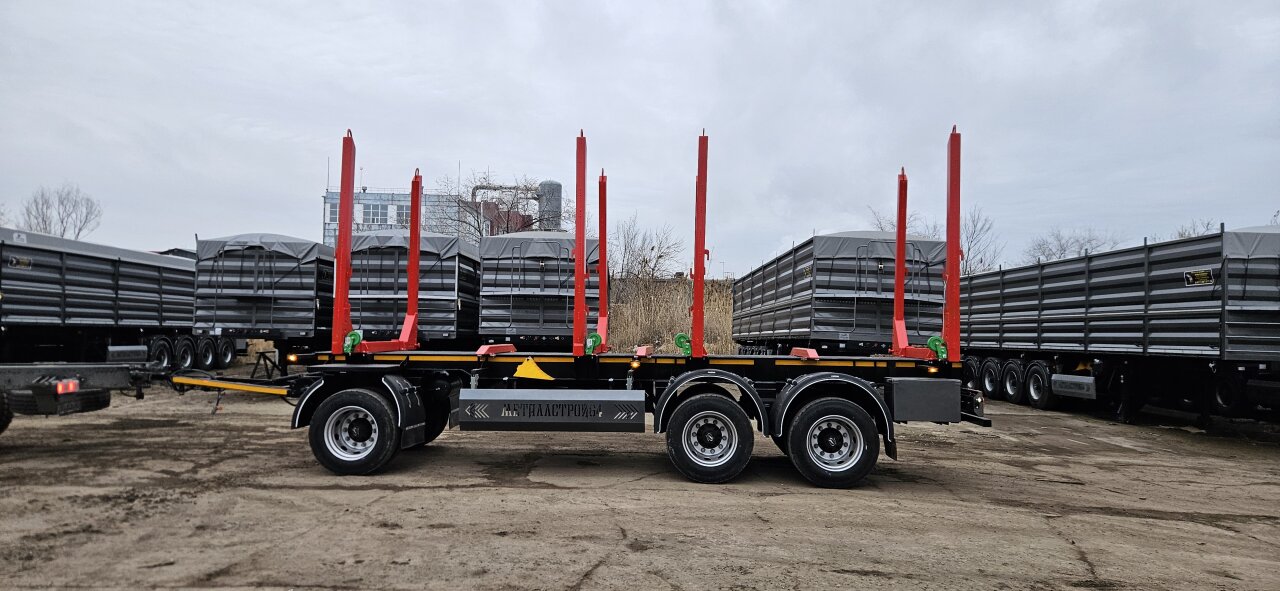 Прицеп трехосный сортиментовоз Металлстрой64 KZP-3-2