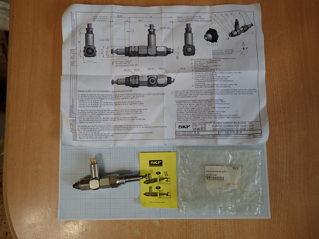 Насосный элемент плунжер дозатор SkF lubrication GM.ELEM.PPE.D8.RAC.8 GS100.8.8