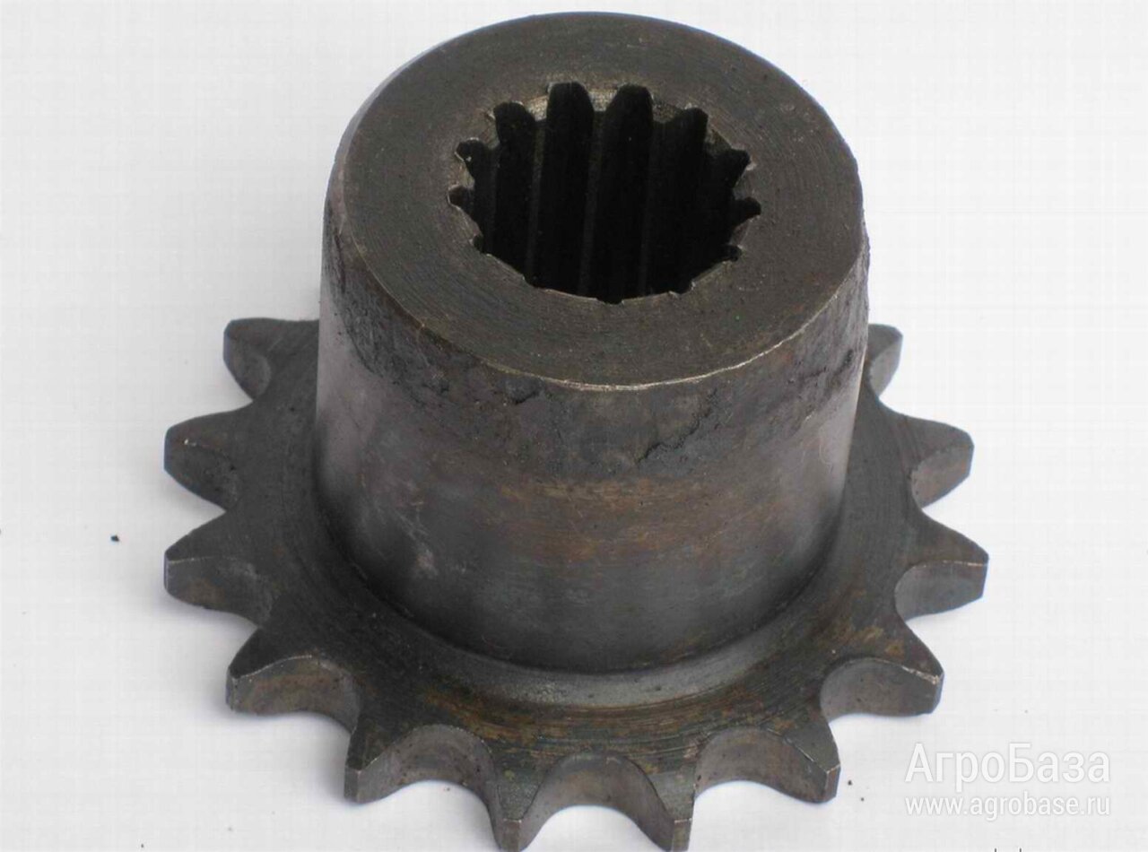 Полумуфта ПСП-10.02.02.611 ротора измельчителя стеблей (z=16, t=15,875. Отверстие шлиц. z=13, m=2, L=53мм)