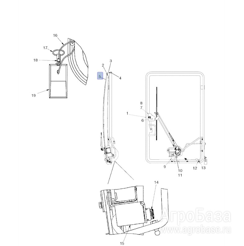 Стекло фронтальное для погрузчиков CNH 87727204