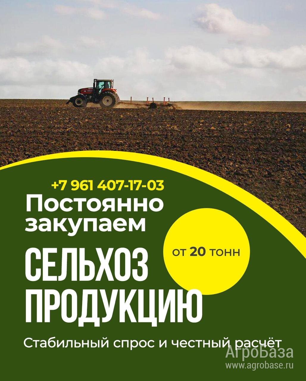 Закупаем сельхозпродукцию: зерно, пшеницу, подсолнечник