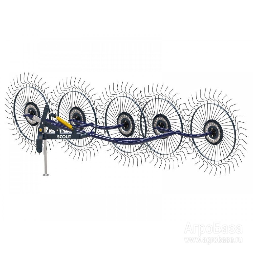 Грабли ворошилки SCOUT PL-5600 для трактора, пять колес сгребания