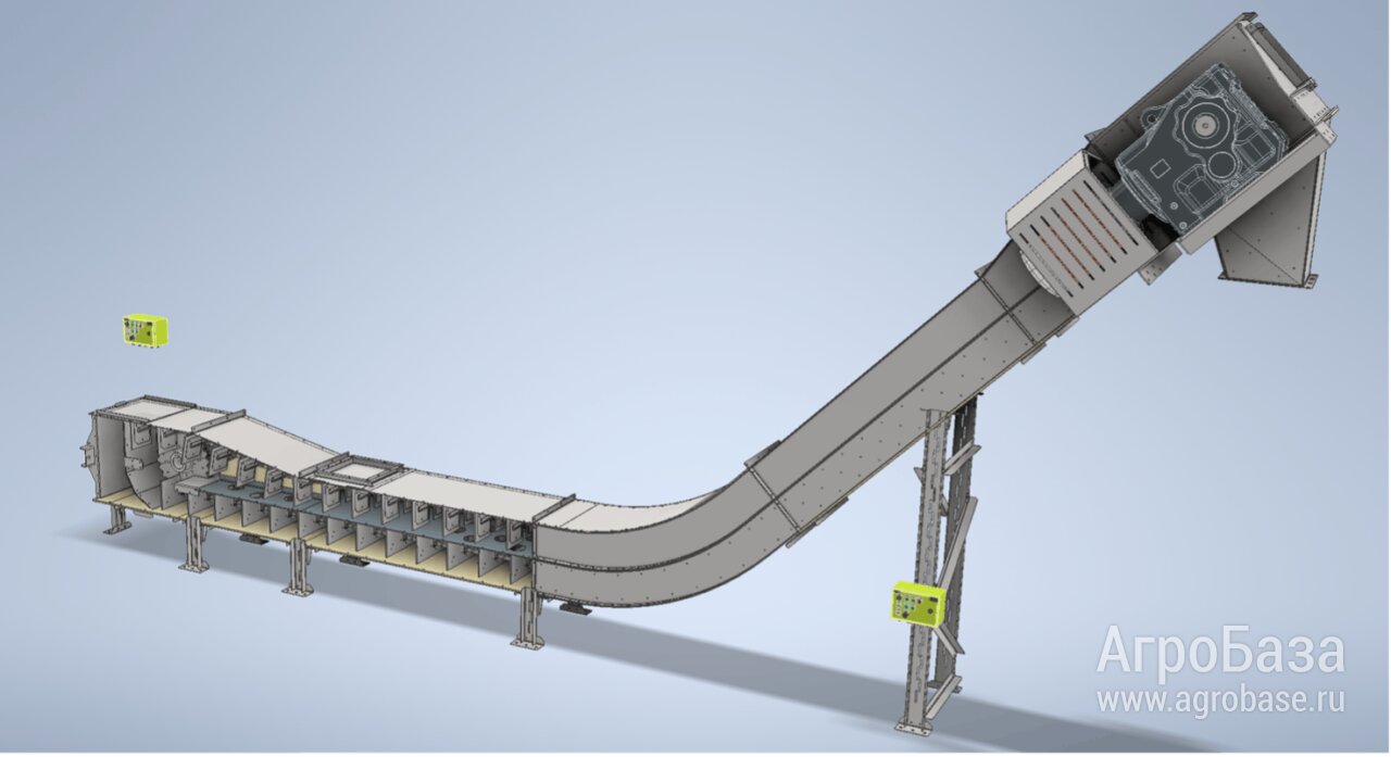 Скребковый цепной конвейер горизонтально-наклонный для зерна - самое надежное и эффективное решение КСЦГН
