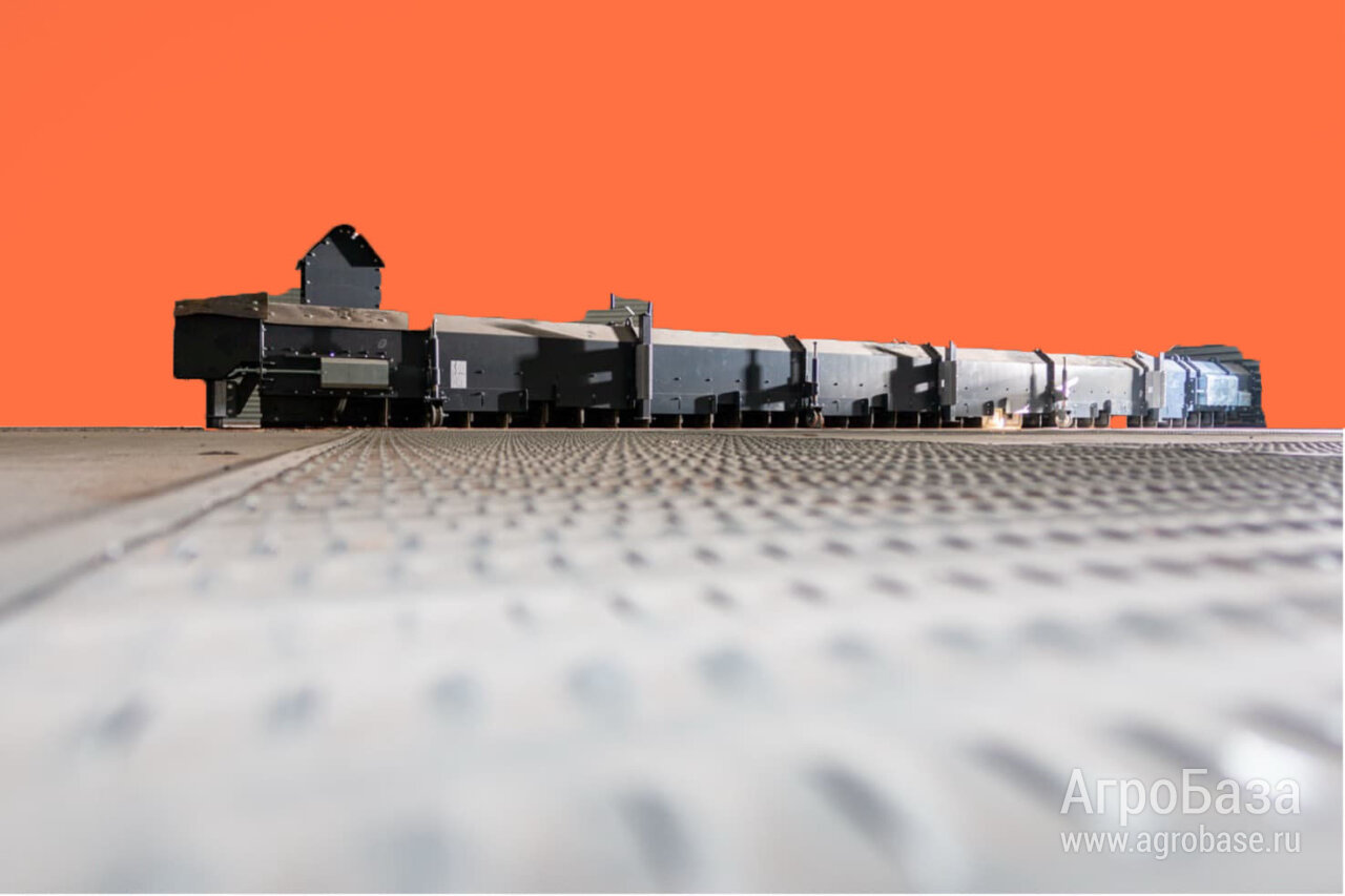 Зачистной конвейер скребковый цепной для выгрузки зерна из плоскодонного силоса (транспортер цепной скребковый для зерна)