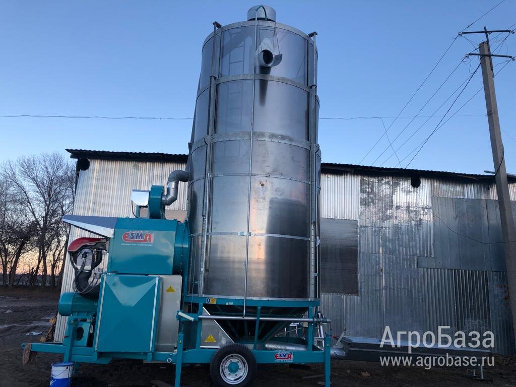 Мобильная итальянская зерносушилка ESMA ES150T, 20 м3 (и оригинальные запчасти к ней).