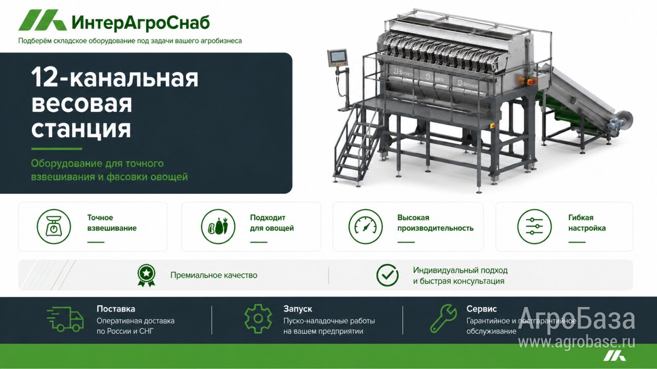 12-канальная весовая станция до 45 упаковок/мин