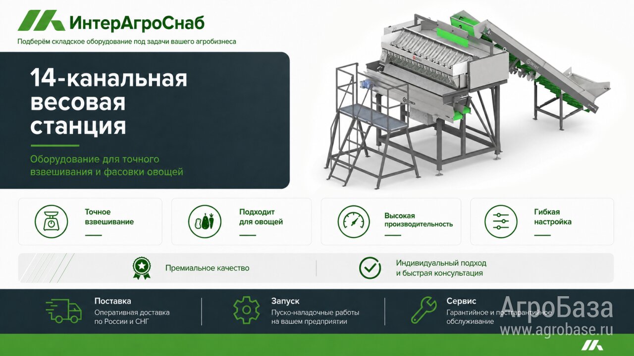 14-канальная весовая станция до 55 упаковок/мин